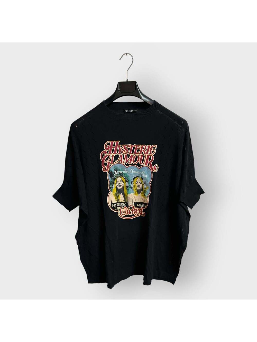 Hysteric Glamour "When the Music's Over" Graphic Sweater Fits L Vintage